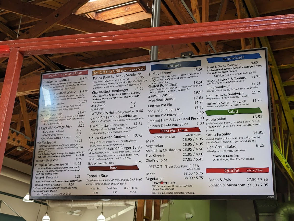 Menu - Fatapple's Restaurant & Bakery | El Cerrito photo 6