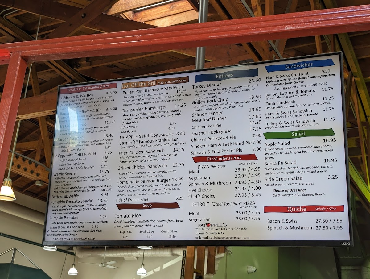 Menu - Fatapple's Restaurant & Bakery | El Cerrito photo 8